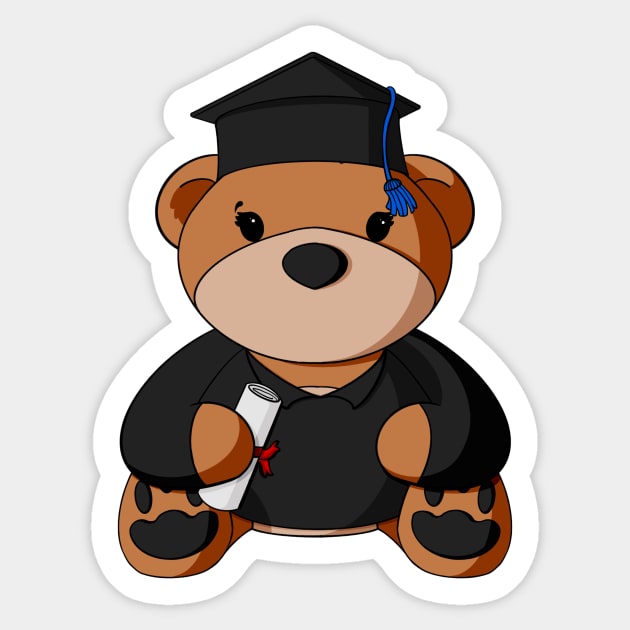 Graduate Teddy Bear Sticker by Alisha Ober Designs